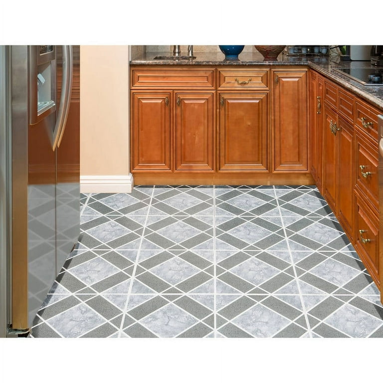 Achim Nexus Light and Dark Blue Diamond Pattern 12-in x 12-in Peel and Stick Vinyl Tile Flooring (20-sq ft) Achim Nexus Light and Dark Blue Diamond Pattern 12-in x 12-in Peel and Stick Vinyl Tile Flooring (20-sq ft)