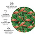 thumbnail image 4 of Pofeuu Flamingo Print Leather Coasters Set of 6, Round Cups Mugs Mat Pad for Home Kitchen Heat Resistant Drink Coasters,Round Shape, 4 of 7