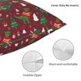 thumbnail image 3 of Fuzoiu Dinosaur Christmas Print Square Pillow Cover,Hidden Zipper Design,Luxury Square Pillow Case, Throw Pillow,Couch Cushion-22"x22", 3 of 7