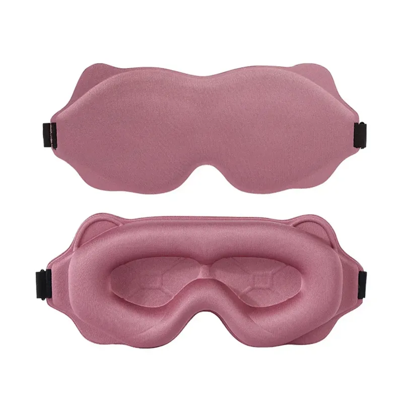 3D Memory Foam Silk Sleep Mask Soft Eye Patches Comfort Three Dimensiona Design Face Sleeping Mask Eyeshade Breathable Women Men