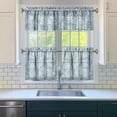 thumbnail image 3 of Vintage Country Curtains 24 Inch - 3 Panel Rustic Bloom Set with Bohemian Wildflowers, Rod Pocket, 3 of 6
