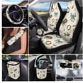 thumbnail image 2 of Qpednta Cowboy Bow Automotive Seat Cover Set 15Pcs Protection, Steering Wheel Cover, Seat Belt Cover, Trash Bin, Cup Coasters, Air Vent Pouch, Rearview Mirror Cover, Universal Accessories, 2 of 7