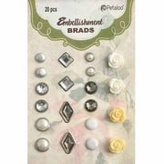Petaloo Embellishment Brads, 20pk
