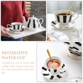 thumbnail image 3 of Ceramic Coffee Cup Saucer Set Black For Adults Home Use 1 Set 5.1X5.1X3.0In, 3 of 8