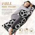 thumbnail image 4 of KLL Metallic Gears Pattern Long Body Pillow Cover,20x60 Body Pillow Cases,Soft Brushed Microfiber Invisible Zipper Design-Pillow core not included, 4 of 7