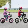 thumbnail image 2 of Costway 14" Kid's Bike with Training Wheels Adjustable Handlebar & Seat Handbrake Silver, 2 of 10