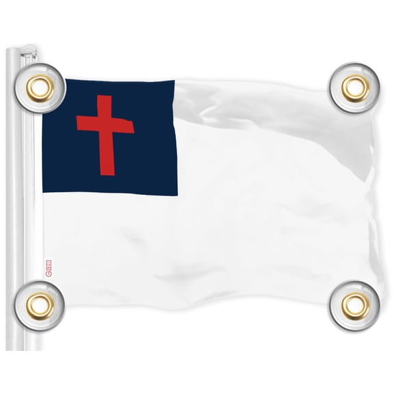 G128 Christian Flag | 3x5 Ft | LiteWeave Pro Series Printed 150D Polyester, 4 Corner Brass Grommets | Religious Flag, Vibrant Colors, Perfect For Balcony, More Durable Than 100D 75D Polyester
