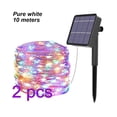 thumbnail image 1 of Cadena de luz Energía solar Cadena de luz LED Decoración Impermeable Cadena de lámpara de jardín, 10m, 100 Luces, Colorido 【2PCS】 Kearding HA004421-03B*2, 1 of 7