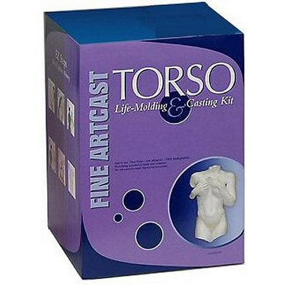 Front Torso Casting Kit -by Artmolds - Create a White Plaster Casting of a Torso