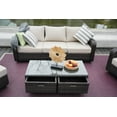 thumbnail image 5 of Outdoor Wicker Furniture Set 5-Piece Patio Garden Sectional Sofa Set with Cushions and Storage - Brown, 5 of 6