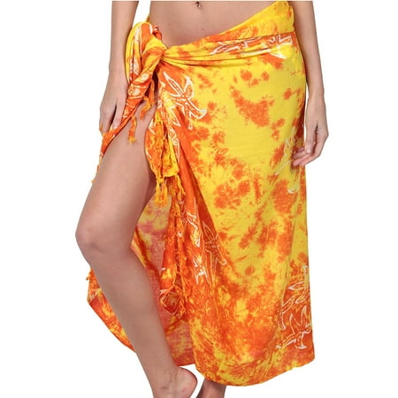 Ingear Long Batik Print Sarong Womens Swimsuit Wrap Cover Up Pareo