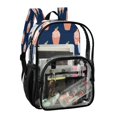 thumbnail image 2 of PVC Transparent Backpacks Clear Backpack for Travel and Outings Peach Ice Cream Pattern, 2 of 7
