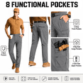 thumbnail image 4 of YAPPO Men's Hiking Cargo Pants, Lightweight Stretch Quick Dry Water Resistant Outdoor Work Pants with 8 Pockets, 4 of 7