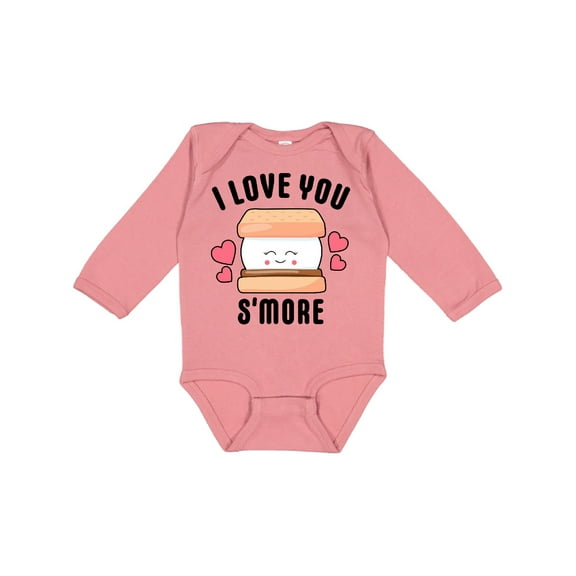 Inktastic I Love You Smore with Cute Food Valentine Girls Long Sleeve Baby Bodysuit