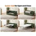 thumbnail image 5 of CHIC HOUSE Pull Out Sofa Bed Couch Full Size with Mattress USB, Convertible Sleeper Sofa Loveseat for Small Spaces RV, Chenille Pull Out Couch Bed for Living Room with Cup Holders LED Lights, Green, 5 of 9