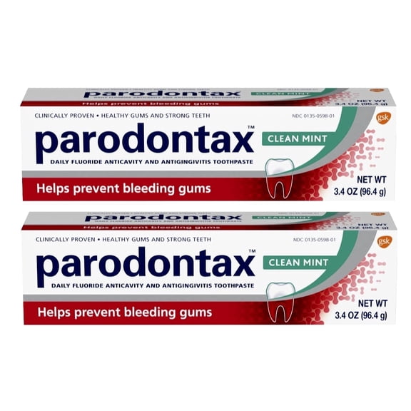 Parodontax Daily Fluoride Toothpaste, Clean Mint 3.4 oz (Pack of 2)