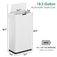 thumbnail image 2 of Arlopu 18.5 Gallon Automatic Trash Can Motion Sensor Touchless Kitchen Garbage Can with Soft-Close Lid, Stainless Steel for Kitchen, Office, 2 of 9