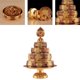 thumbnail image 5 of Tíbet Budista Tibetano Pan, Ocho Adornos Auspiciosos, Decoración, Bandeja de Símbolos Tallados Estatuilla Suministros de para Cocina Sala Dorado Baoblaze Budista Manza Pan, 5 of 8