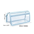 thumbnail image 3 of Grid Mesh Pencil Case with Zipper, Clear Double-layer Pencil Pouch, Travel Makeup Bag, Transparent Stationary Organizer, Travel Friendly For Storing Office Supplies And Organizing Stationery, 3 of 7