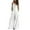 White, variant on Women Jumpsuit Solid Bib Leg Pants Sleeveless Overalls Summer Casual Wide Jumpsuit