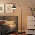 thumbnail image 5 of Dextrus Floor Lamp with Foot Switch, 61″Height Tall Arched Standing Lamp for Bedroom, Living Room, Office(Black), 5 of 6