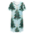 thumbnail image 5 of Long Nighties For Women Christmas Zip Dressing Gowns Lightweight Bathrobes Summer Pyjamas Short Sleeve Nightdresses Nightgowns Soft Nighties Nightwear Blue XL, 5 of 7