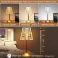 thumbnail image 4 of Table Lamps, Dimmable Crystal Lamp, Rechargeable LED Cordless Lamp, Battery Operated Light, Lamp for Bedroom Living Room Bathroom Hotel Bar, 4 of 8