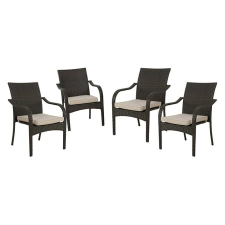 Solomon Wicker Stacking Chairs - Set of 4