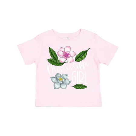 

Inktastic Mississippi Girl Magnolia Flowers and Leaves Gift Toddler Toddler Girl T-Shirt