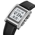 thumbnail image 4 of SKMEI 2228 Multifunctional Digital Watch with 30M Water Resistance, Dual Time Display, Alarm, Countdown Timer, Stopwatch, and Luminous EL Light - Stylish Stainless Steel/Leather Band Options in Rose, 4 of 7