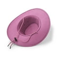 thumbnail image 7 of Cowboy Hat, Sun Hat Faux Felt Leather Suede Travel Cap Western Hat Outdoor Sun Protect Pink, 7 of 7