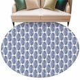 thumbnail image 2 of Navy Blue Tree Large Round Rug 8 FT, Non Slip Living Room Area Carpet, Modern Geometric Abstract Art Washable Soft Circle Rug Non-Shedding Floor Carpet for Bedroom Office Dining Room, 2 of 9