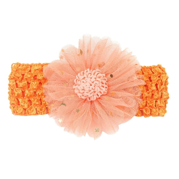 Quealent Baby Headbands Nylon Headbands Hair Bow Hairbands Hair Accessories for Baby Girls Toddlers Kids Baby Headbands Orange