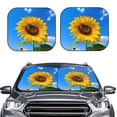 thumbnail image 2 of Haiem Blue Sky Sunflower Car Windshield Sun Shade (2 Pieces) Foldable Windshield Sun Shade Car Accessories for Truck SUV Pickup-Medium, 2 of 7