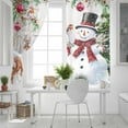 thumbnail image 4 of Hokiten Christmas Snowman Blackout Curtains | Light Blocking Print Window Curtains, Snowflake Elk Balls Xmas Thermal Insulated Window Drapes for Living Room Kitchen Cafe (2 Panels, 84"W x 45"L), 4 of 7