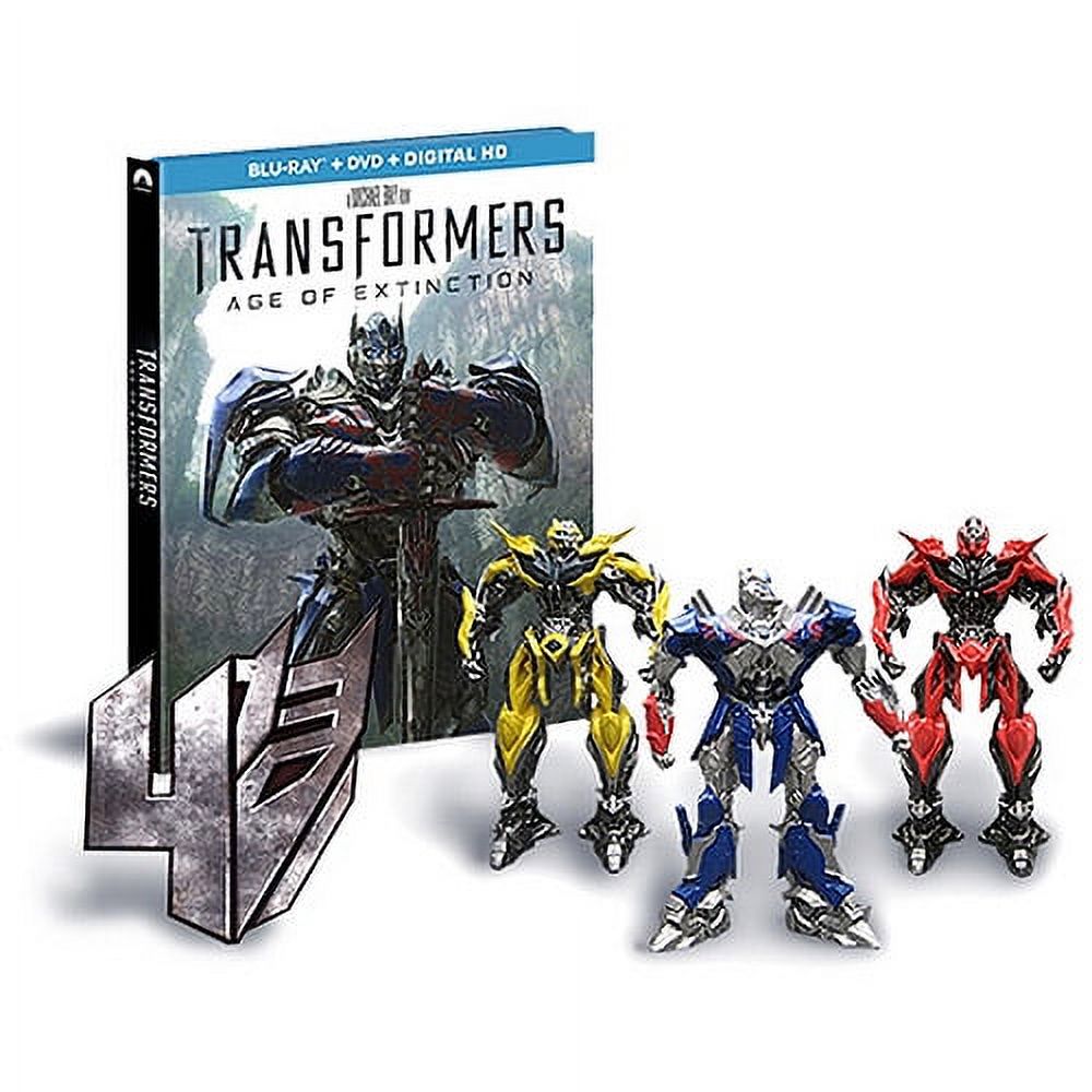 Transformers: Age Of Extinction (Walmart Exclusive) (Blu-ray + DVD + Digital HD + 3 Figurines + Magnet) - image 2 of 2