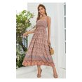 thumbnail image 3 of Vestido de tirantes con estampado floral de algodón y rayón verde bohemio de TEELYNN para mujer, vestido largo sin mangas de verano 2023, vestidos fruncidos, 3 of 5