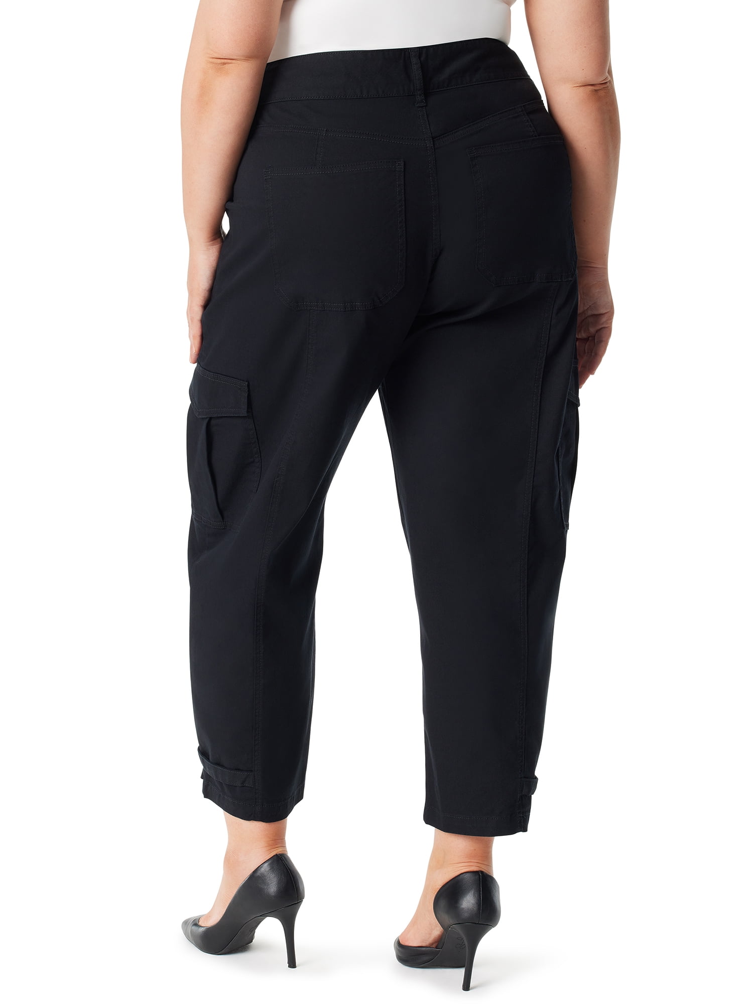 Jessica Simpson Women's and Women's Plus Cargo Low Rise Pants, Sizes 2-26W