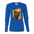 thumbnail image 2 of Cute Colorful Rainbow Doberman Dog Dog Lover Womens Graphic Long Sleeve T-Shirt, Royal, Small, 2 of 3