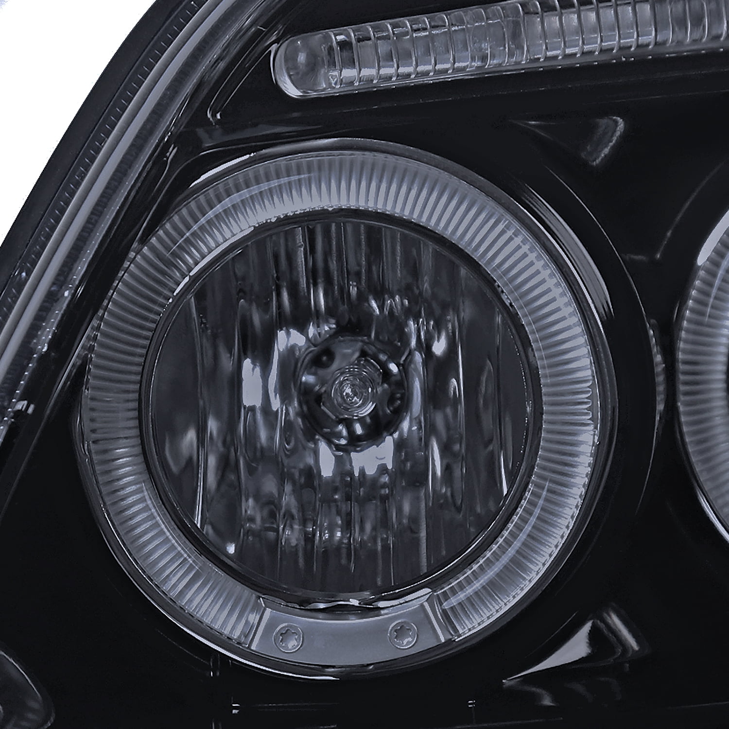 Spec-D Tuning Chrome Halo SMD LEDプロジェクターヘッドライト+Infiniti G 35対応8 LEDフォグランプ左+右ペアヘッドランプアッセンブリー Spec-D Tuning Chrome SMD LED Halo Projector Headlights + 8-LED Fog