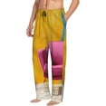 thumbnail image 6 of Zufioo Bright Pink Chair Mens Pajama Pants Sleep & Lounge Pants Sleepwear Pants(Available in Big & Tall)-Small, 6 of 6