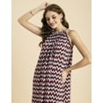 thumbnail image 5 of Moomaya Stylish Sleeveless Ikat Halter Neck A-Line Rayon Dress - Beachwear, 5 of 9