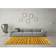 thumbnail image 3 of Ahgly Company Machine Washable Indoor Square Oriental Yellow Traditional Area Rugs, 3' Square, 3 of 4