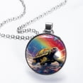thumbnail image 2 of Turtle Stunning Glass Circular Pendant Necklace - Fashionable and Elegant Necklaces for Women, 2 of 5