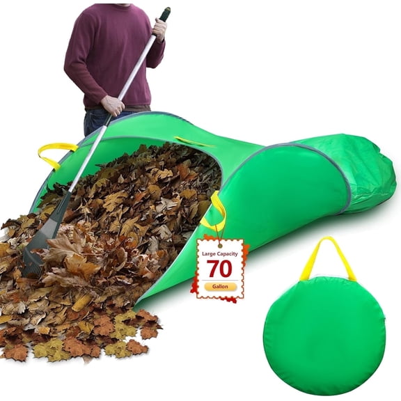 Large Leaf Collector, Reusable Garden Bags, Foldable and Portable Lawn Bags, Reusable Yard Waste Bags for Leaves and Trash, Yard Work, Clean Up Outdoor Debris Grass Clippings