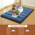 thumbnail image 3 of 3'' Thick Japanese Floor Futon Mattress – Collapsible Tatami Mat for Camping, Dorm, Sofa, Yoga, Meditation – Portable Roll-Up Sleeping Pad, Comfortable Twin/Full Size Floor Couch Bed, 3 of 8