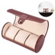 thumbnail image 1 of Organizador de caja de reloj para hombre, estuche de viaje con ruedas, portátil, para exhibir 3 relojes, con secciones de terciopelo para guardar relojes grandes, 1 of 8