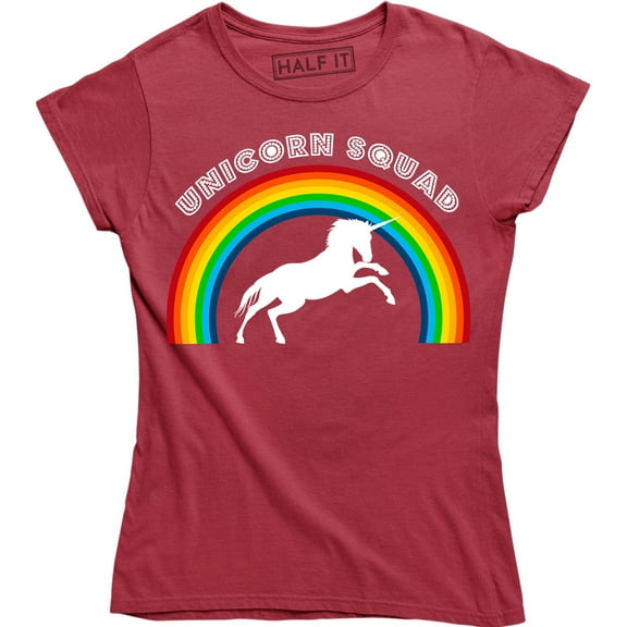 Black UNICORN SQUAD Rainbow Colors Birthday Christmas Gift T-Shirt