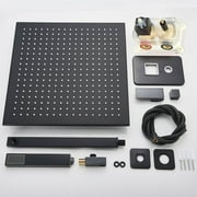 Black Colors Shower System Faucet 12 inch Rainfall Shower Head Hand Shower Tap