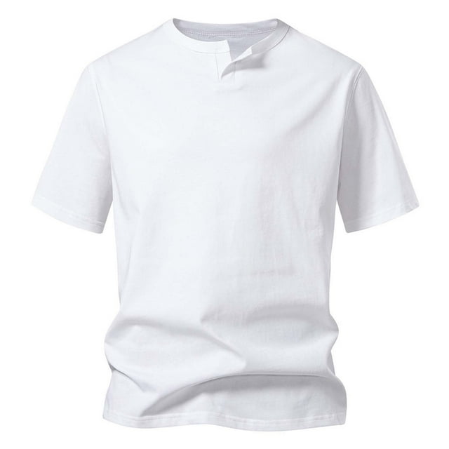 Camisetas de Verano para Hombre Manga Corta Muscle Beefy Basic Tee, Cuello Redondo de Color Sólido Top de la Blusa de Poliéster